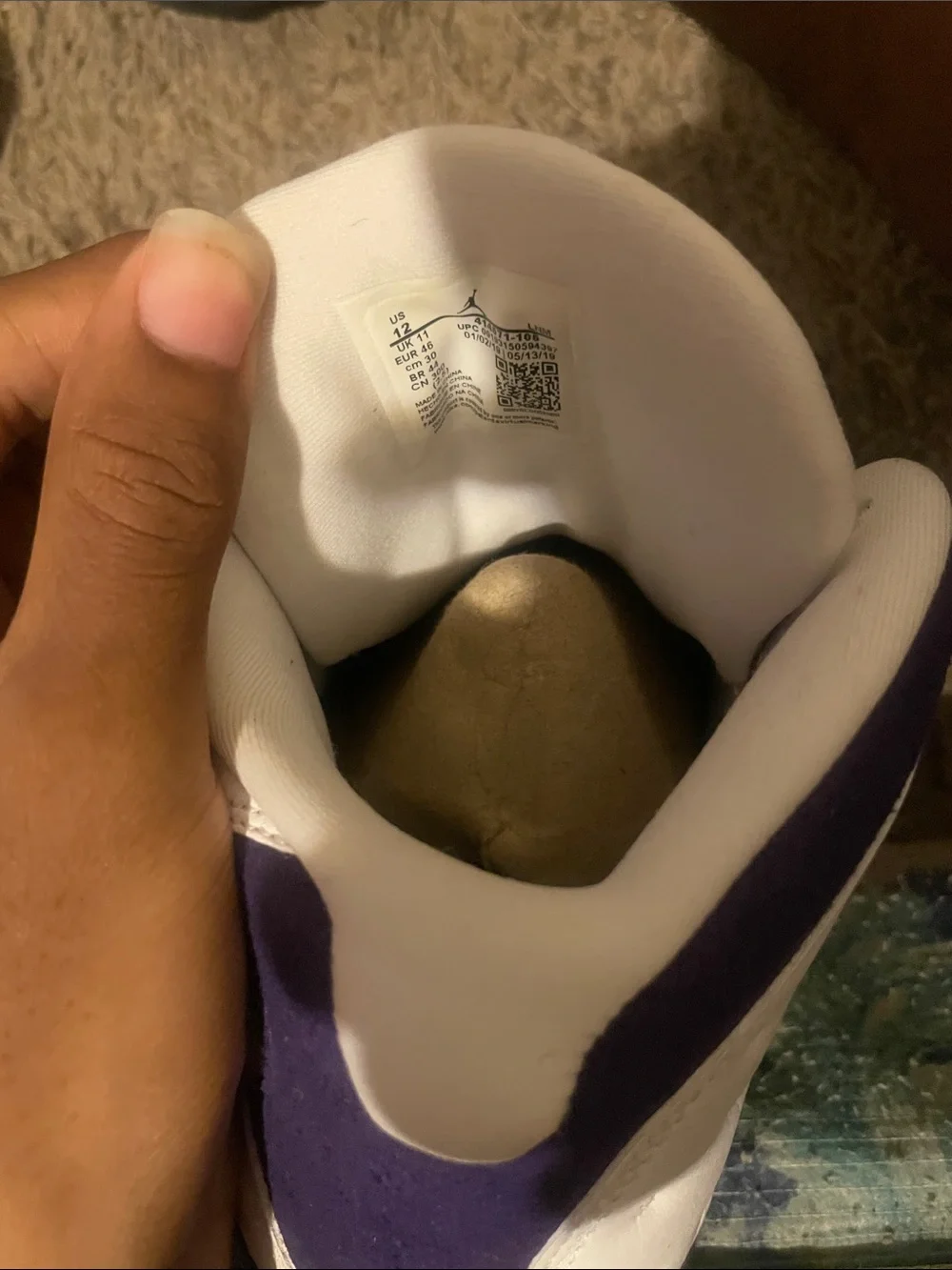 Jordan Air Jordan 13 Retro Box Label - Gray and Pink Accent